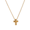 Yhpup Small Waterproof Stainless Steel Chic Cross Casting Charm Pendant Necklace Unique Classic Fashion Jewelry Bijoux Femme